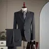 Trajes Formales de Alta Gama para Hombre, Chaquetas de Traje para Hombre, Blazers Elegantes de Un Botón Estilo Italiano Ajustados Estilo Coreano de Moda