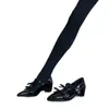 Versión de Piel de Oveja~Estilo Dulce-Cool Francés Nicho Lazo Punta Fina Adelgazantes Versátiles Zapatos Mary Jane de Correa Única para Mujer