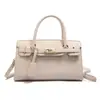 Bolso de Mano con Patrón de Lichi Transfronterizo para Mujer 2026 Nuevo Bolso de Hombro Cruzado de Moda Europea y Americana Elegante Bolso Kelly para Viajes Diarios para Mujer