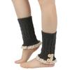Cobre-pernas de Lã Transfronteiriços para Outono e Inverno, Novos Cobre-pernas Curtos Estilo Coreano com Renda, Leggings, Cobre-botas, Cobre-pernas Torcidos, Versátil
