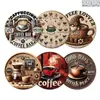 Jogos Americanos de Madeira para Novos Produtos Transfronteiriços, Porta-Copos Redondos de Madeira, Artesanato de Madeira para Festas Familiares, Porta-Copos Decorativos de Madeira
