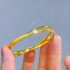 Vietnamita Areia Ouro cnc Favo de Mel Anel Duplo Pulseira de Ouro Flash Acessível Luxo Sólido Pulseira Imitação Escama de Dragão Pulseira Atacado