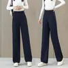 Pantalones Rectos Holgados Adelgazantes con Caída, Estilo Nuevo Primavera y Otoño 2026, Moda para Mujer, Cintura Alta, Corte Delgado, Pantalones Casuales