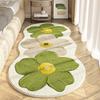 Manta de Cama para Dormitorio con Forma de Flor Transfronteriza Imitación Cachemir Antideslizante Secado Rápido Absorbente de Agua Puerta de Entrada Fácil de Cuidar Resistente a Manchas Felpudo