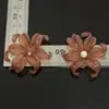 Nuevas Piezas de Accesorios para Zuecos Hechos a Mano de Lujo Ligero Flor de Iris Escarchada 40*40mm para Bricolaje al por Mayor