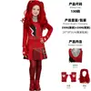 Disfraz de Cosplay de Descendientes 5 Caperucita Roja para Niñas, Vestido Rojo, Disfraz de Princesa Roja de Halloween