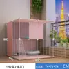 Jaula para gatos casa interior jaula vacía espacio libre súper grande casa para gatos casa para gatos nido de dos pisos tres pisos villa para gatos pequeños