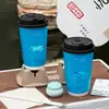 Taza Giratoria Estampada para Té de Leche con Tapa, Empaque Desechable Comercial para Llevar, Taza de Papel Estilo Chino para Bebidas Calientes y Frías, Té de Leche