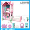 Novos Blocos de Montar Montados Transfronteiriços Casa de Brincar para Menina Brinquedo Casa de Princesa Som de Chocalho Mesmo Estilo Casa Ye Luoli Grande Mansão