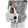 Bolso cuadrado pequeño portátil de felpa lindo e informal, novedad de 2023, bolso de hombro que combina con todo, bolso japonés lindo para chica, moda
