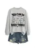 ¡Puedes hacerlo, tú puedes!. Amazon eBay sitio independiente moda divertida sudadera de otoño e invierno para mujer