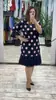 Vestido de Longitud Media con Lunares Grandes, Pliegues, Puños de Empalme y Volantes, Nuevo, Transfronterizo Europeo y Americano, Amazon 2025