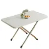 Mesa pequeña plegable para uso doméstico, mesa de comedor rectangular simple para puestos exteriores, dormitorio, habitación, balcón, casa de alquiler