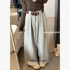 Tiro de verdade! Calça Pantalona Nova Estilo Primavera 2026 para Mulheres, Calça Casual Solta com Efeito de Caimento, Calça Social Comprida