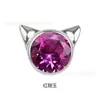 Novas Joias de Piercing da Binks: Brincos em Forma de Cabeça de Gato Cravejados com Diamantes, Acessórios Stud Crânio de Gato com Design Niche Brilhante