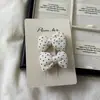Nuevo Pasador de Pelo de Lunares con Lazo Estilo Coreano para Niñas con Flequillo Lateral Roto Par de Pinzas Laterales de Tela Accesorios para el Cabello para Niños