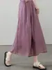 Pantalones Falda de Calidad Boutique Verano 2026 Nuevo Estilo Sueltos Adelgazantes de Cintura Alta Casual Delgados Cortos de Pierna Ancha para Mujer