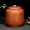 Latas de chá Zisha médias de 0,25 kg, cerâmica, à prova de umidade, para uso doméstico, frutas secas, flores, chá, pote selado, pote de armazenamento de chá a granel Pu'er