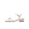 Sandalias de Tacón Alto Plateadas Estilo Celebridad para Mujer 2024 Nuevos Zapatos de Tacón Alto con Pedrería Calzado de Verano Punta Abierta Sandalias Romanas