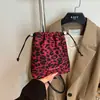 2025 Nueva Moda Estampado de Leopardo Casual Informal Cordón Gran Capacidad Bolso de Hombro Cruzado Bolso para Teléfono Móvil Bolso Billetera para Monedas Mujeres