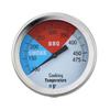 Termômetro industrial axial bimetálico tipo ponteiro de aço inoxidável para forno de churrasco, forno, disco de caldeira