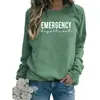 Comércio Exterior Amazon Suprimento Emergência Moletom Feminino Gola Redonda Estampado Outono e Inverno Tamanho Europeu Solto Casual Versátil