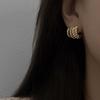 Pendientes de anillo en forma de C de metal retro europeo y americano para mujer, nuevos pendientes de temperamento de moda 2022, pendientes de verano