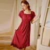 Encaje Uso Nocturno Lencería Sexy Primavera Verano Pijamas Tentación Color Puro Coqueto Camisón Extra Caliente Popular Encantador Vestido