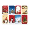 4 Tipos de Etiquetas Navideñas de Papel Kraft para Turrón, Etiquetas en Pieza Única de 2x3 Pulgadas en Blanco para Empaque de Regalos Hecho a Mano DIY