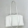 2025 Nueva Bolsa de Cuero Genuino para Bowling Bajo el Brazo de Mujer Gran Capacidad Simple para Viajes Diarios Hombro Tote Boston