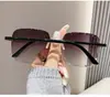 Gafas de Sol de Moda Sin Marco UV400 para Mujer, Lentes Degradados de Moda, Bonitas Gafas de Sol