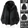 Jaqueta Outdoor Luotuo Estilo Igual para Mulheres, Conjunto de Duas Peças Três em Um à Prova de Vento e Impermeável para Outono e Inverno, Roupa de Trabalho para Viagem e Montanhismo Masculina