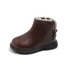 Botines de Cuero Cortos de Encaje Color Sólido a Media Pantorrilla Moda Dulce para Niños Pequeños 2026 Invierno Niñas Estilo Británico Botines Tobilleros Botas Cortas Tendencia