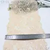 Tecido de Renda Elástica com Padrão de Fio Cor de Damasco Francês Tang Long para Roupas, Lingerie, Vestidos de Noiva, Acessórios DIY, Acabamento de Renda