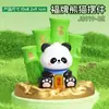 Procesamiento Personalizado de Bambú de la Suerte Panda Rojo Saludando y Asintiendo Panda Adornos Solares para Coche Regalos de Inauguración