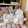 Set de Mochila Bicolor Modelo Nuevo Primavera 2026 para Estudiantes de Primaria y Secundaria, Bolsa de Tutoría de Estilo Alto Dopamina para Estudiantes de Secundaria