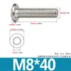 Tornillos de Acero Inoxidable 304 Biselados de Cabeza Hexagonal con Vaso Pernos Cabeza Plana Redonda Borde Biselado Accesorios para Muebles Tornillos M3M4M6