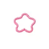 Anel Aberto Estrela de Cinco Pontas Colorido em Relevo Esmalte Cor de Doce Acessórios para Joias DIY Conector Chaveiro Fecho Lagosta