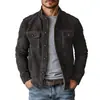 Amazon Aliexpress Dropshipping Transfronterizo Nueva Chaqueta Casual para Hombre Estilo Europeo y Americano Nueva Chaqueta de Ante Sintético
