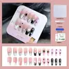Venta Directa Personalizada de Fábrica Uñas Cortas, Medias y Largas para Manicura, Uñas Portátiles de Fototerapia Hechas a Mano, Pegatinas para Uñas, Estilo de Lujo Accesible 24 Piezas