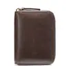 Bolsa para Tarjetas de Cepillo Antirrobo Transfronteriza, Capa Superior de Piel de Vaca, Billetera para Monedas, Portatarjetas Múltiples, Portatarjeta de Licencia de Conducir, Bolso de Mano Pequeño para Mujer
