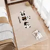 Tapete fofo de desenho animado para sala de estar, feito de falso cashmere, antiderrapante, amigável à pele, tapete de cabeceira de quarto, tapete para sofá e mesa de centro, fácil de manter