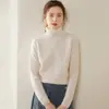 Suéter de Cachemira para Mujer BaiCaiRong Otoño/Invierno 2026 con Cuello Alto, Diseño Versátil, Tejido de Lana