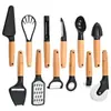 Rallador de madera engrosado juego de utensilios de cocina aguacate queso cepillo de terciopelo mango de madera aparatos generación de cabello transfronteriza