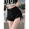 Shorts de Mezclilla con Personalidad Estilo Urbano para Mujer, Nuevos de Primavera/Verano Más Vendidos de Cintura Alta Plisados de Línea A Casuales Rectos de Mezclilla Hot Pants
