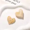 Adorno Adhesivo de Resina con Corazón de Amor Degradado Semitransparente de Lunares de Colores para Pendientes DIY Accesorios para el Cabello Accesorios para Crocs