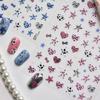 Adesivos de Unha Finos e Flexíveis Tomoni Decoração Estampa Leopardo Rosa Minimalista Moderno Adesivos de Unha com Acabamento Sofisticado