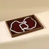 Bandeja para Anillos de Pulsera con Veta de Madera de Nogal Almacenamiento de Joyería Exhibición Bandeja para Ver Collares Pulseras Brazaletes Almacenamiento de Madera Maciza