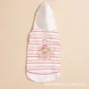 26 Nuevo Estilo Otoño/Invierno Suéter Fruncido Rayado para Mascotas, Ropa sin Mangas de Dos Patas para Perros Pequeños y Gatos