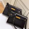 Bolsa Outlet de Fábrica 2024 Outono e Inverno Nova Bolsa Manhattan Bolsa Baguete Crocodilo Bolsa Kelly Bolsa de Ombro Couro de Vaca